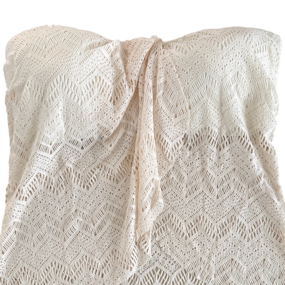 NWOT Vince Camuto Crochet Lace Draped Bandini Top - Picture 5 of 7